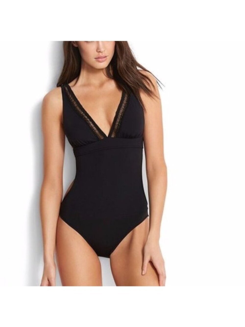 Seafolly Wild At Heart V-Neck One-Piece Swimsuit